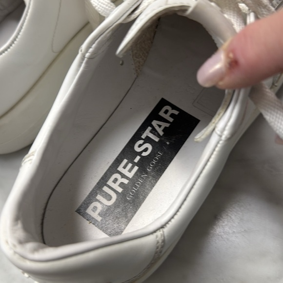 Golden Goose Pure-Star White Bio-Based Star and Heel Tab Sneakers Size 39 - Picture 4 of 14